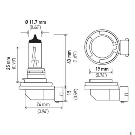 Hella Bulb H8 12V 35W Pgj1, H8 H8